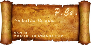 Porkoláb Csanád névjegykártya
